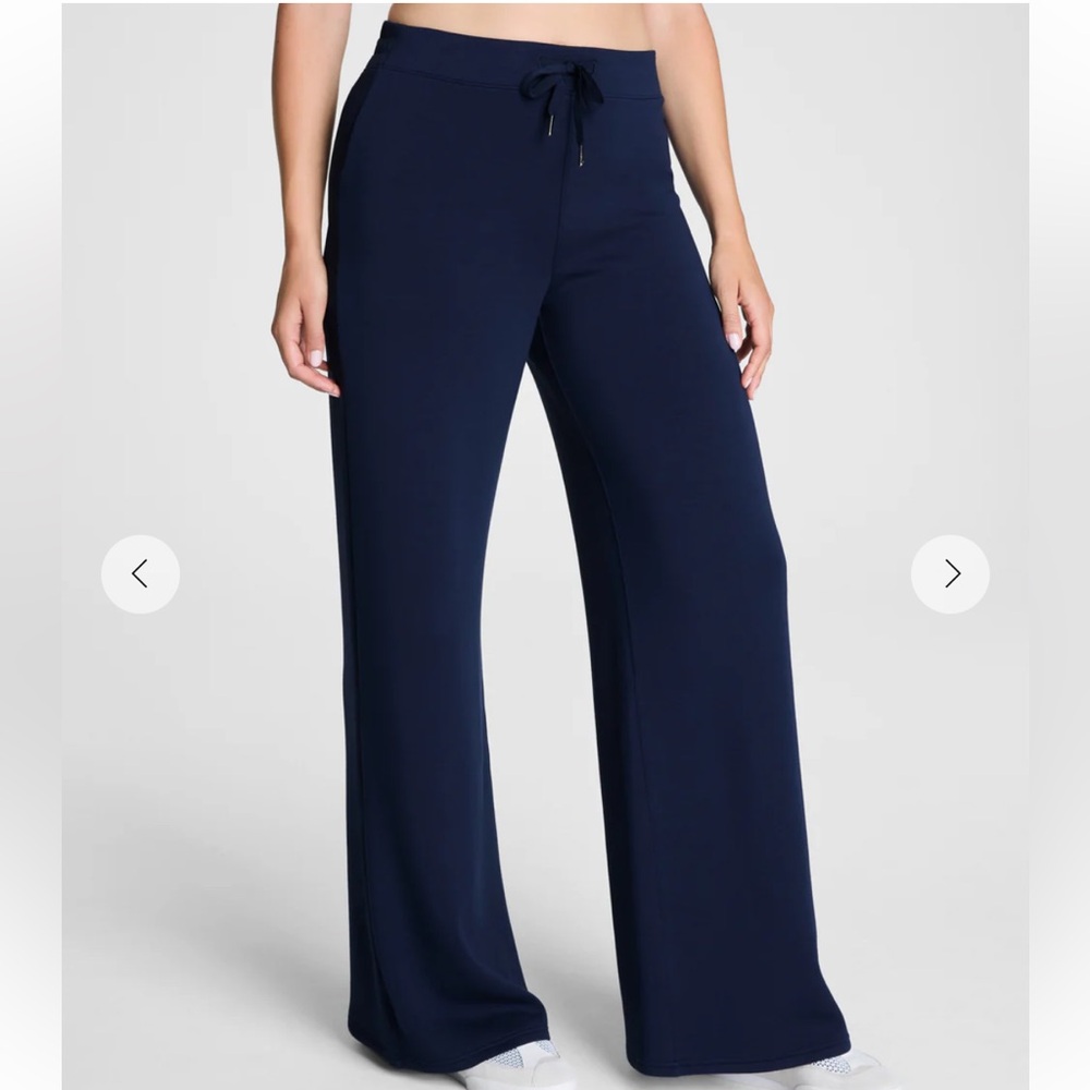 SPANX Navy Wide-Leg Pants